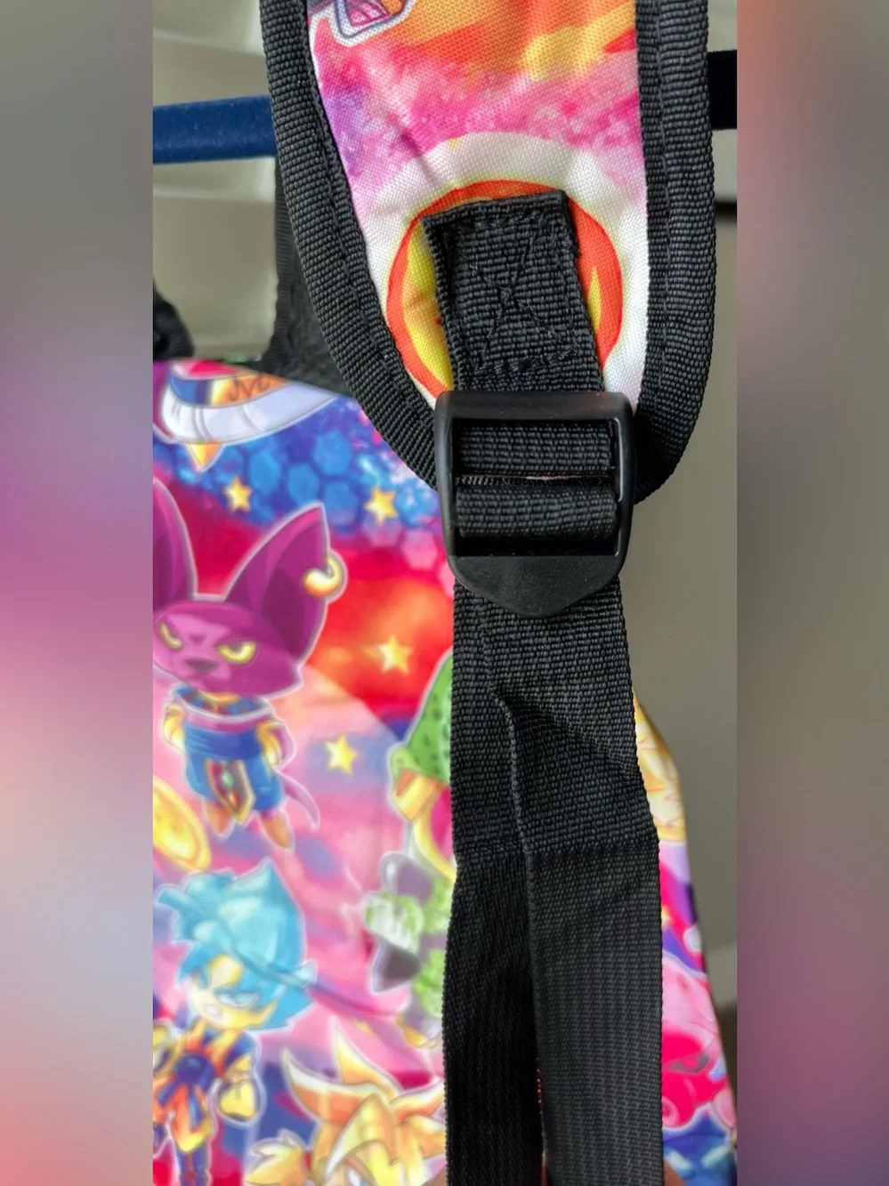 Kids NEW Colorful Anime-Print Backpack - Pink Multicolor